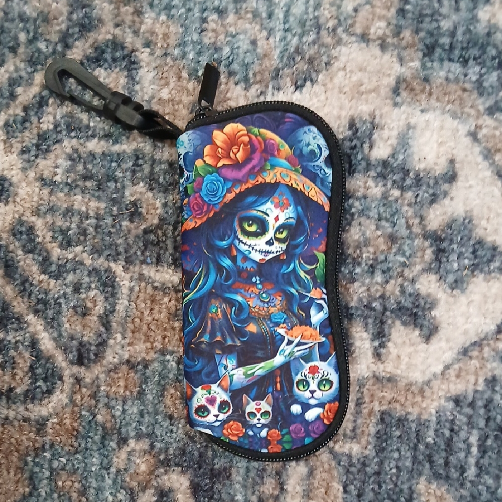Colorful Day of the Dead Zipper Pouch